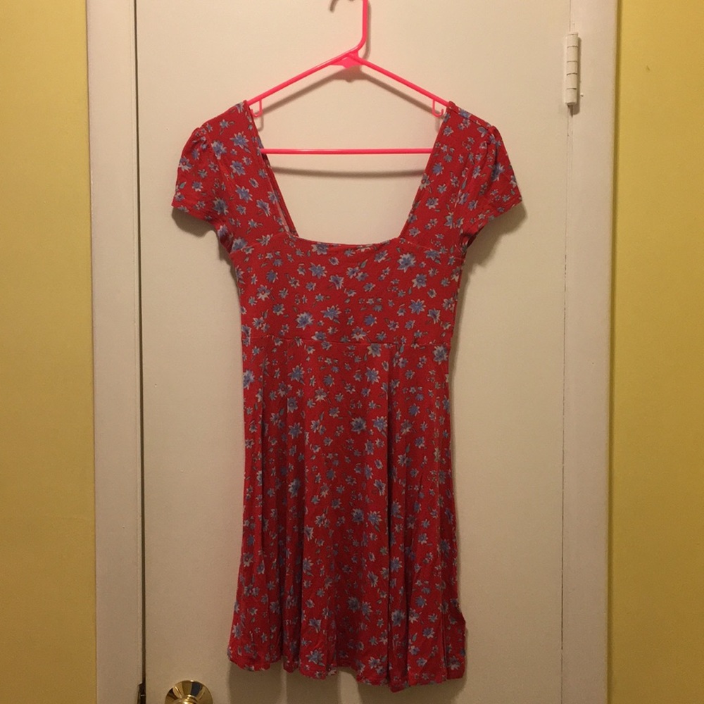 Urban Outfitters floral, square-neck skater dress